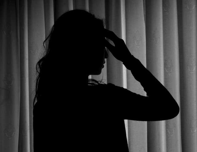 Silhouette of a girl showing signs on depression