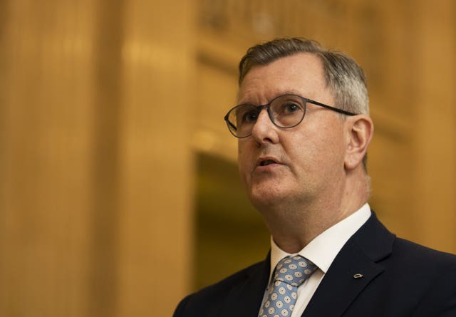 DUP leader Sir Jeffrey Donaldson urged the Tory party to
