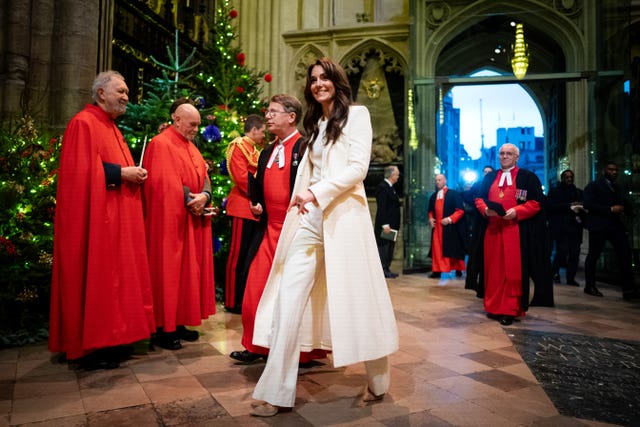 Princess of Wales at the Together at Christmas Carol Service