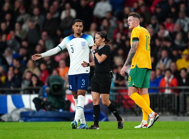Levi Colwill was booked on his England debut 