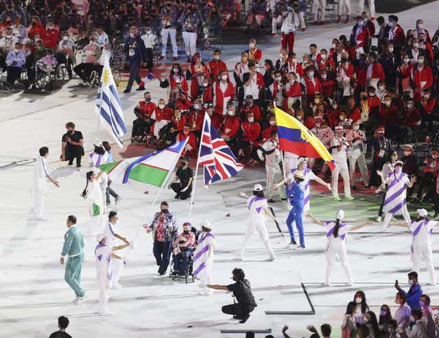 David Smith during the closing ceremony 