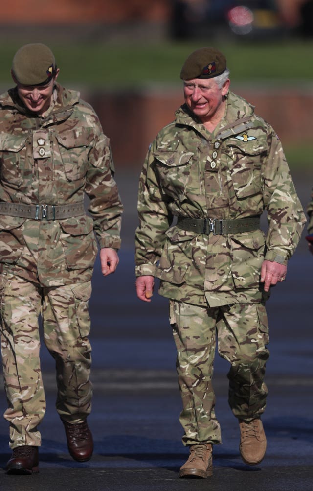 The Prince of Wales presents campaign medals