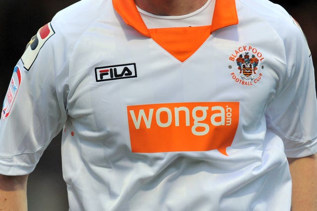 Wonga once sponsored Blackpool FC