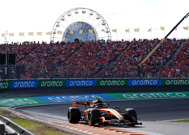 Lando Norris in action in Zandvoort