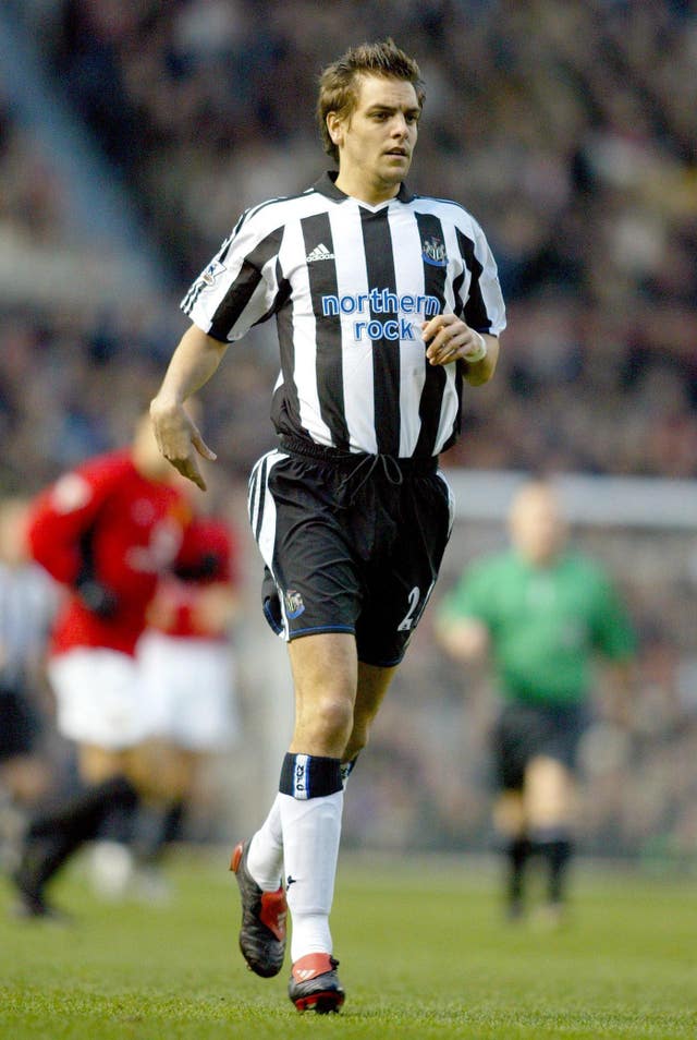 Newcastle’s Jonathan Woodgate in action against Manchester United