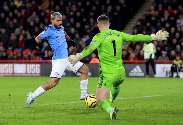 Sergio Aguero tucks home the winner