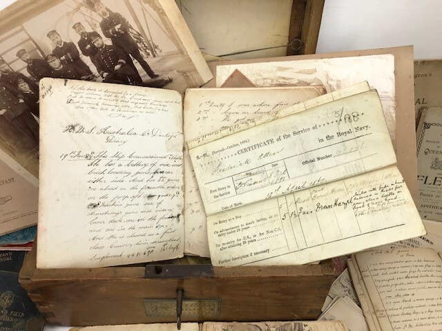 Journals found at flea market up for auction