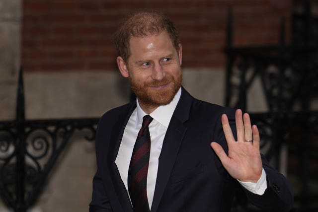 The Duke of Sussex leaving the Royal Courts of Justice, central London, on day three of the trial over allegations of unlawful information gathering brought against Associated Newspapers Limited by seven people