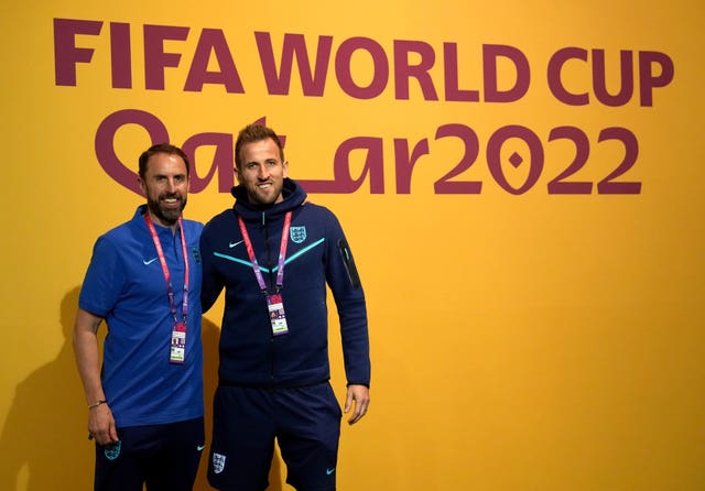 Harry Kane and England manager Gareth Southgate 