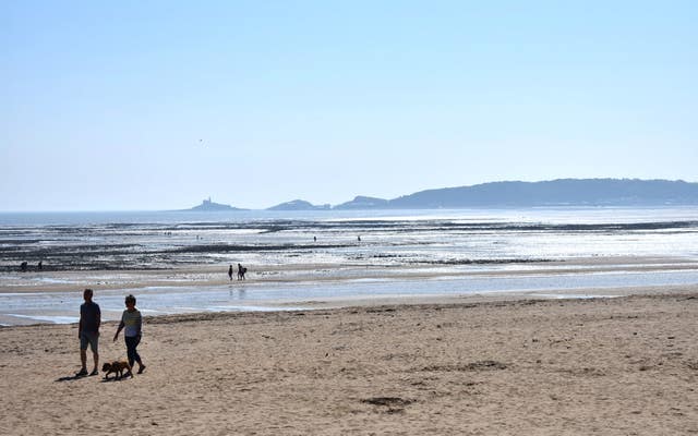 A beach in Swansea