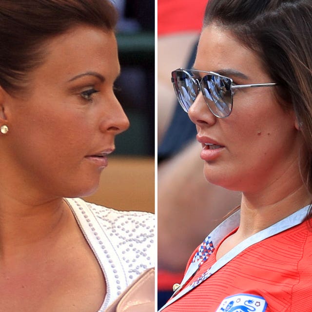 File photos of Rebekah Vardy (right) and Coleen Rooney