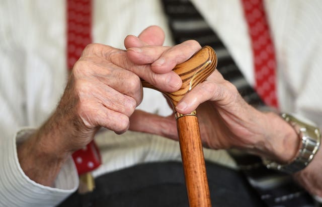 Elderly man's hands