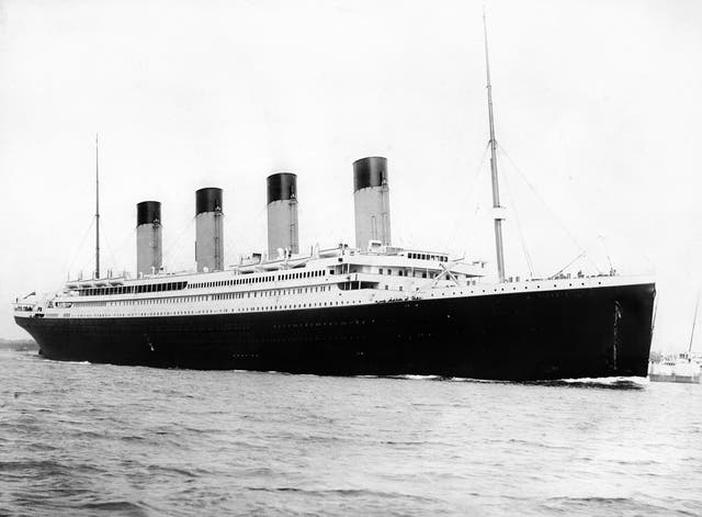 A photograph of the RMS Titanic