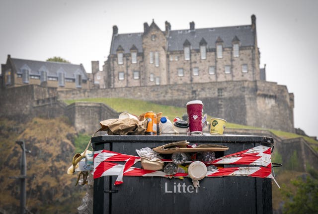 Rubbish in Edinburgh