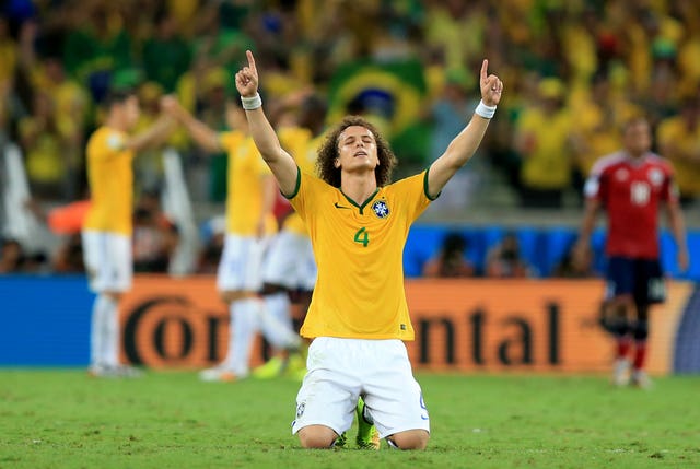 David Luiz in action for Brazil