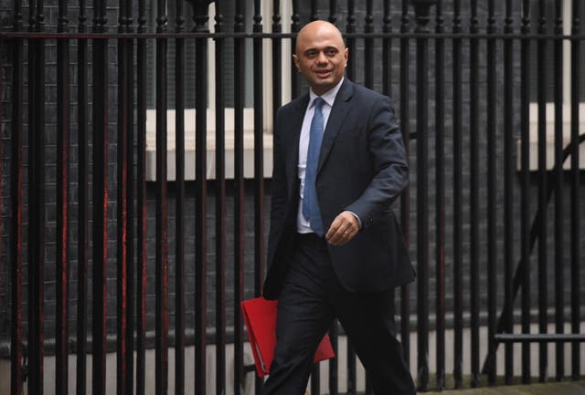 Communities Secretary Sajid Javid arriving at 10 Downing Street, London. (Stefan Rousseau/PA)