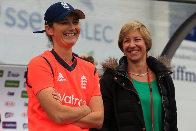 Clare Connor (right) and Charlotte Edwards (left).