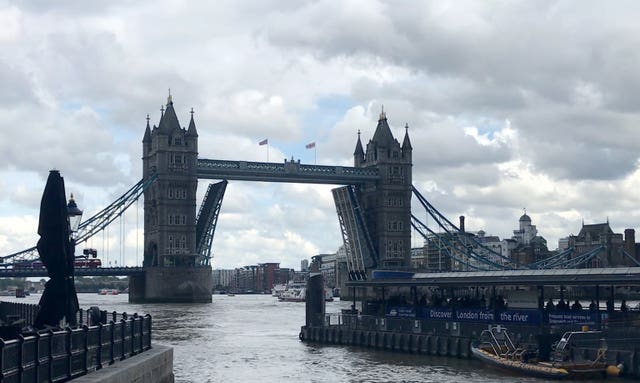 Tower Bridge stuck open