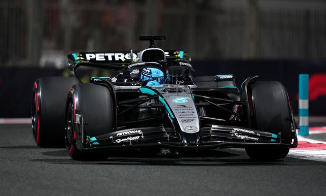 George Russell driving for Mercedes 