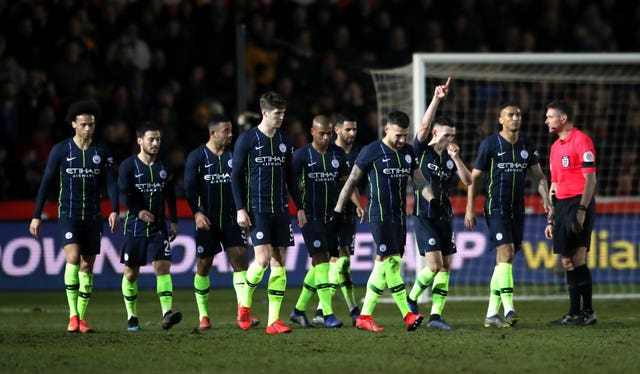 Manchester City eventually ran out 4-1 winners to reach the FA Cup quarter-finals