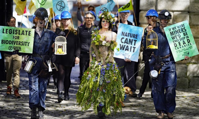 Irish Wildlife Trust and Extinction Rebellion protest