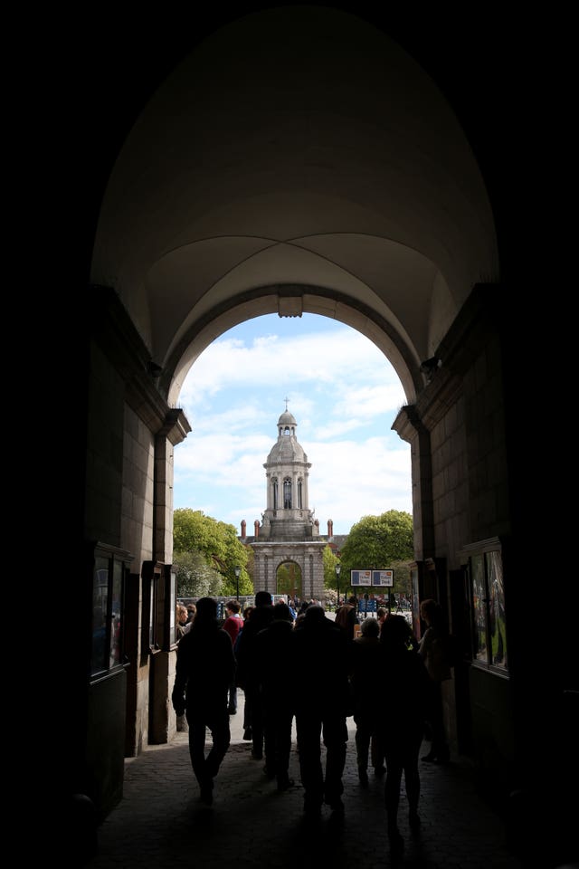 The main entrance to Trinity College, Dublin