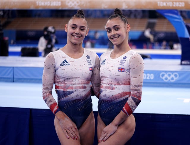 Great Britain’s Jessica Gadirova (right) and Jennifer Gadirova will be involved in the all-around women's gymnastics final