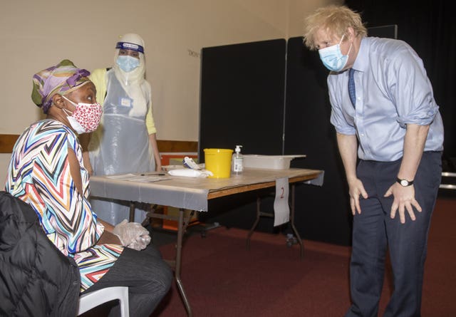 Boris Johnson was asked about the safety of schools reopening during a visit to a vaccination centre in north London