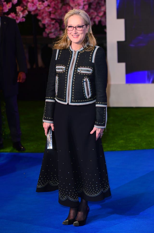 Meryl Streep attending the Mary Poppins Returns European Premiere