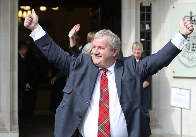 Ian Blackford leaving the Supreme Court 