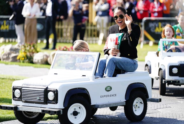 While Meghan is happy to take a back seat (Aaron Chown/PA)