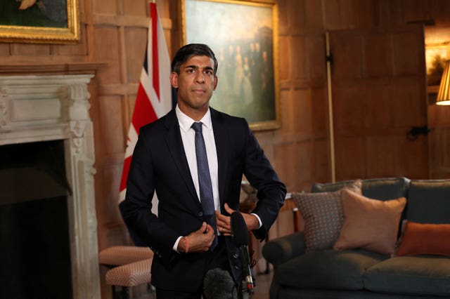Prime Minister Rishi Sunak has made stopping the boats crossing the English Channel one of his top five priorities (Suzanne Plunkett/PA)