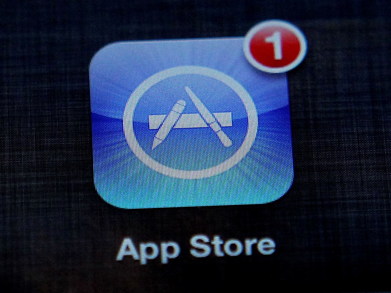 The Apple App store app on an iPad