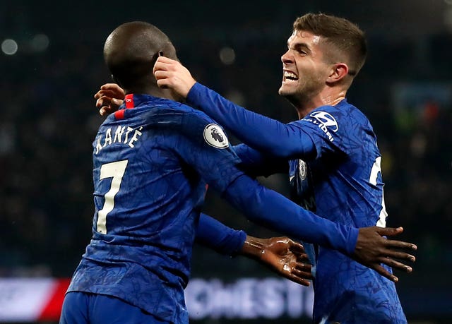 Chelsea fought hard and took the lead through N’Golo Kante (left) 