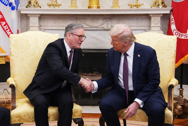 Sir Keir Starmer with Donald Trump in the Oval Office at the White House 