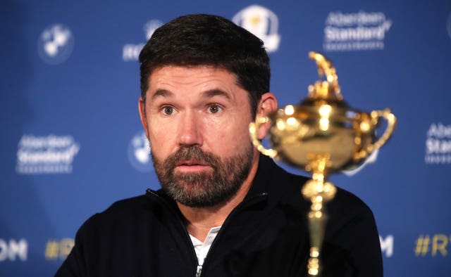 European Ryder Cup captain Padraig Harrington is looking ahead