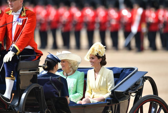 Meghan arrived with Kate and Camilla