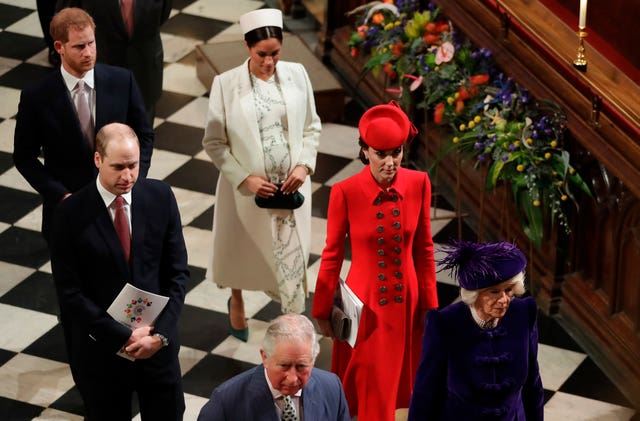 The Duke of Sussex attended a Commonwealth Service at Westminster Abbey earlier this year with other members of the royal family (Kirsty Wigglesworth/PA)