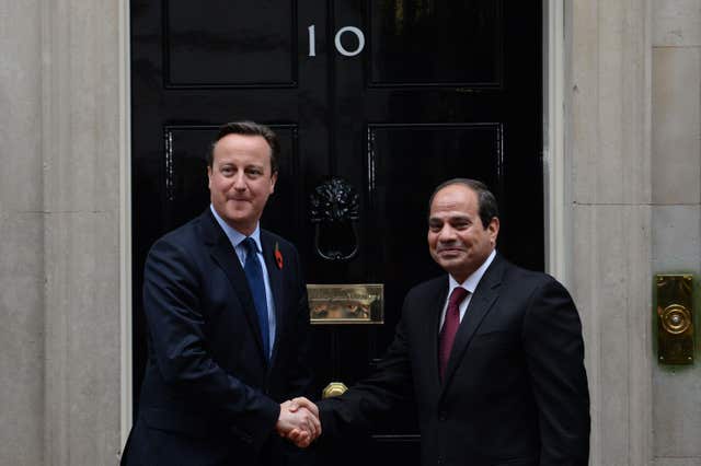 Egyptian president UK visit