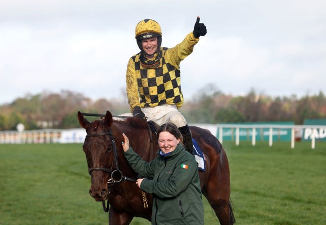 Danny Mullins celebrates winning the opener