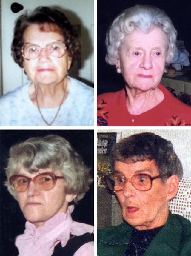 Composite of four handout photos of Ethel Hall, Bridget Bourke, Doris Ludlam and Irene Crookes