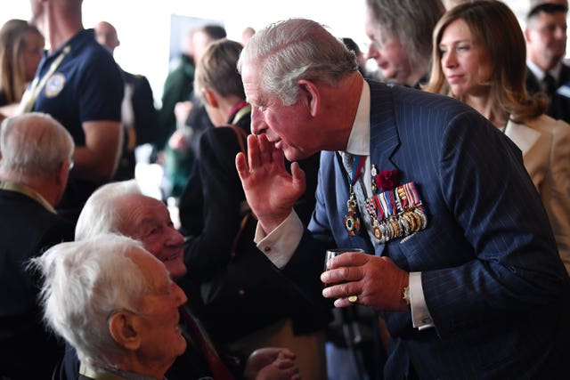 Charles meets veterans