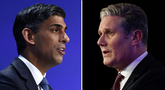 Prime Minister Rishi Sunak and Labour leader Sir Keir Starmer 