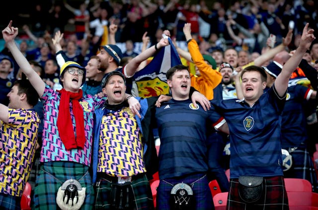The Scots enjoyed their night at Wembley
