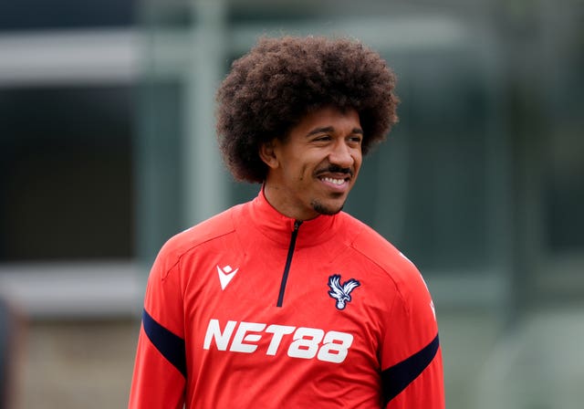 Crystal Palace’s Chris Richards during a training session