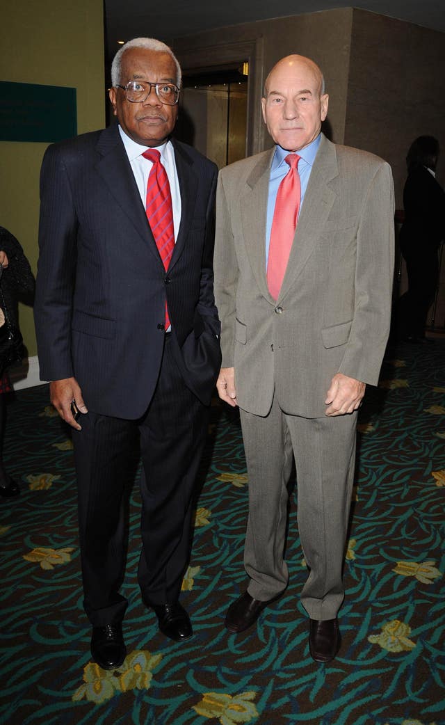 Sir Trevor McDonald and SIr Patrick Stewart
