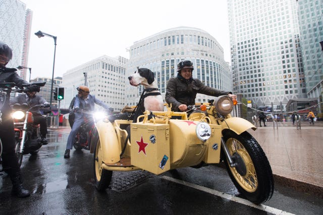 Hundreds of bikers took part in the event in London