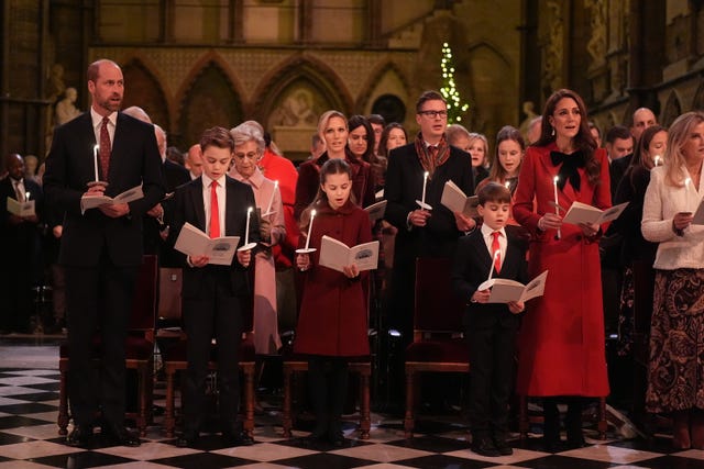 Prince of Wales, Prince George, Princess Charlotte, Prince Louis and the Princess of Wales