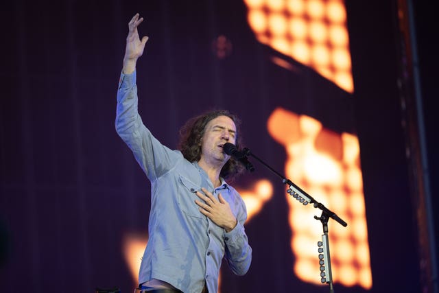 Gary Lightbody of Snow Patrol performs at the TRNSMT festival in Glasgow