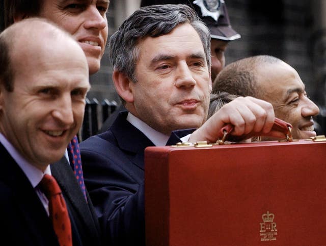 John Healey, left, with then-chancellor Gordon Brown